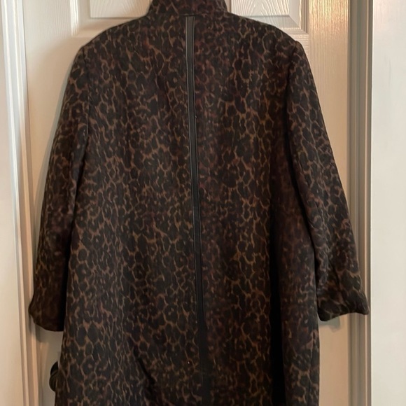 Via Spiga 2X Wine Leopard winter coat plus - Picture 6 of 9